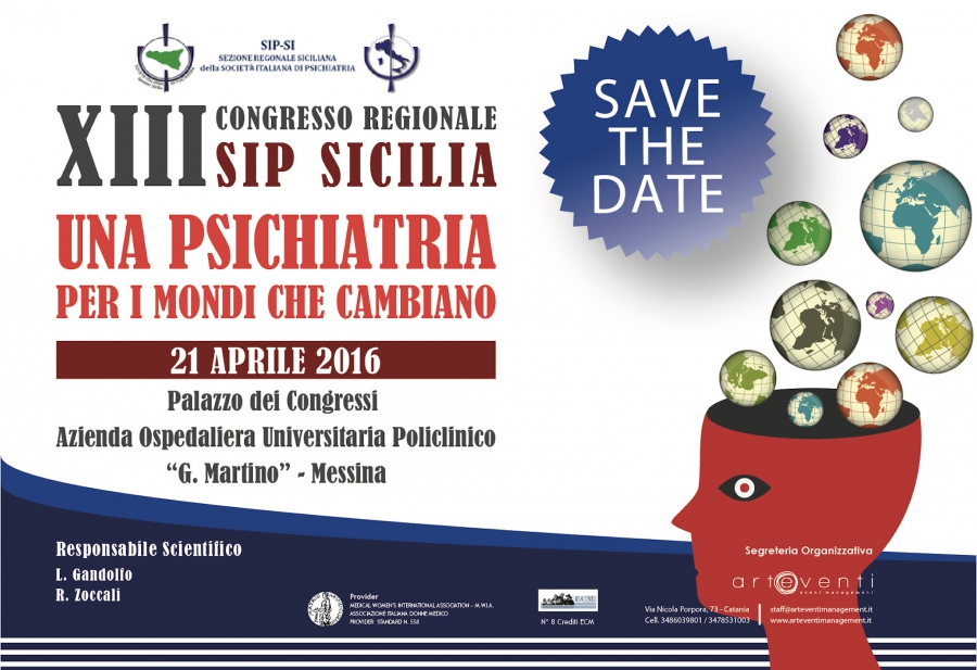 XIII CONGRESSO REGIONALE SIP SICILIA UNA PSICHIATRIA PER I MONDI CHE CAMBIANO